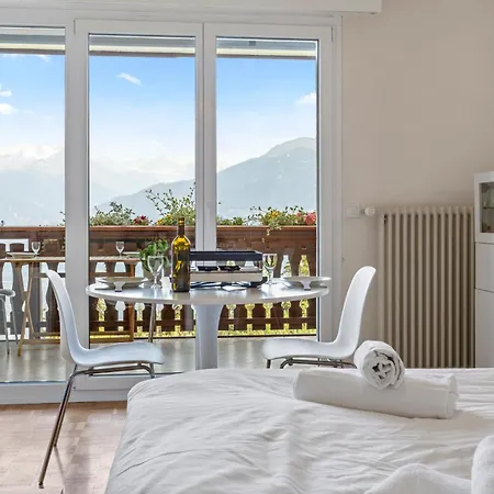 Avec Superbe Vue Et Balcon Apartment Crans-Montana